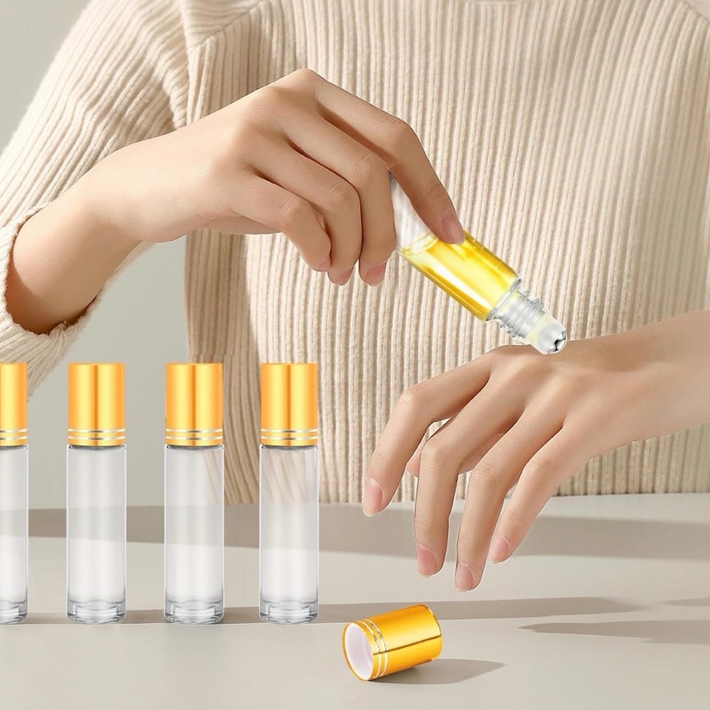 Gold and Clear Roller Bottles 4-pack‎